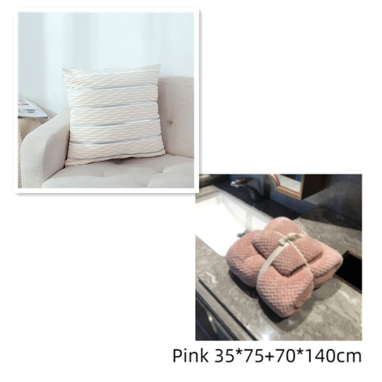 Housses de coussin à rayures en velours doux Housses de coussin Housses de coussin de canapé en flanelle de velours