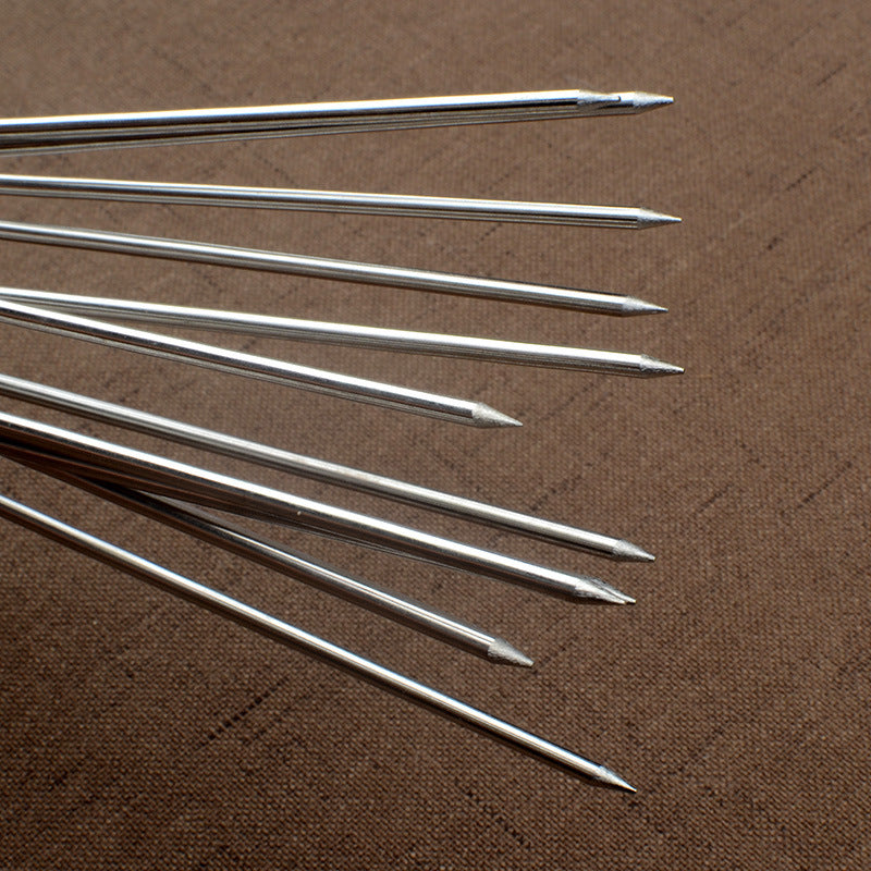 Stainless Steel Barbecue Skewers With Wooden Handles
