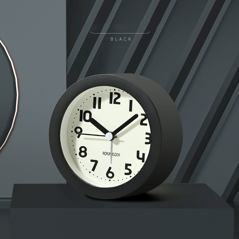 Children's Luminous Bedside Nordic Style Simple Silent Small Alarm Clock