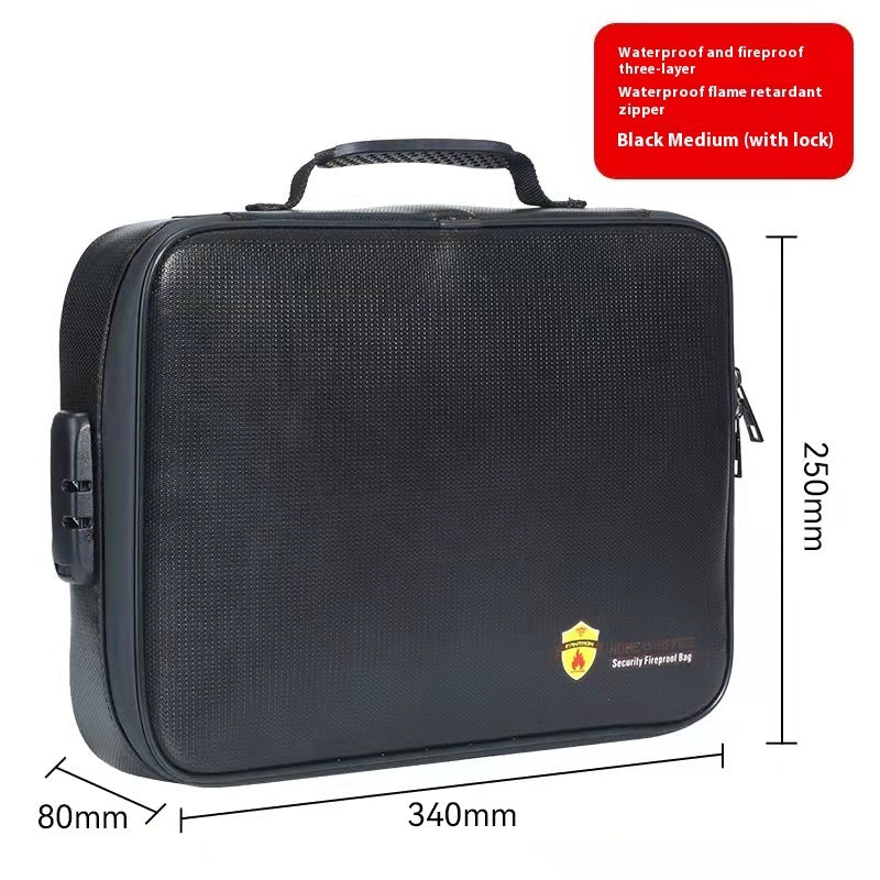 Fireproof Certificate Household Information File Bag Storage Box
