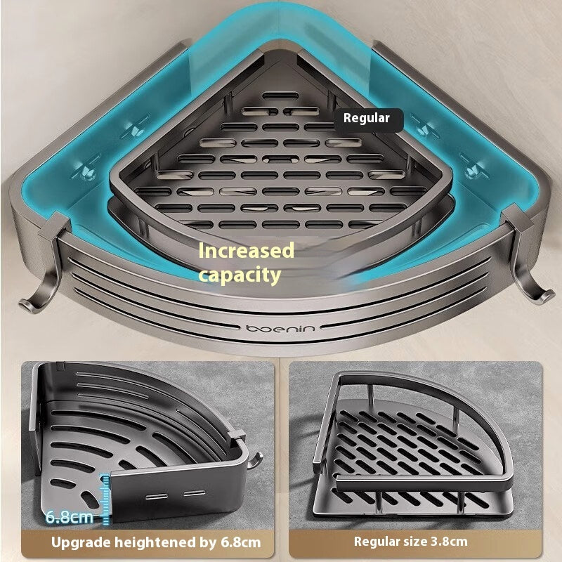 Portable Raised Bathroom Storage Triangle Rack