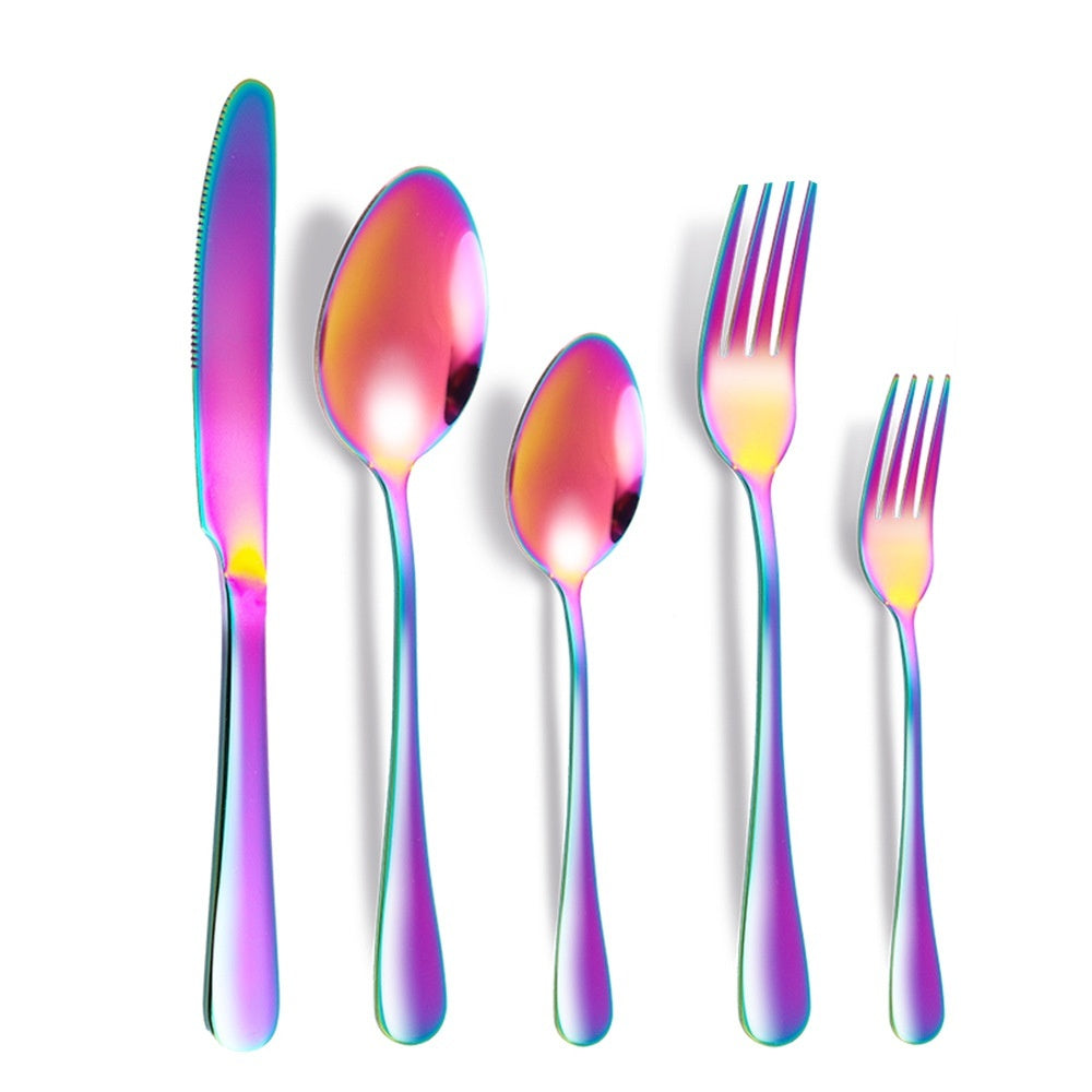 Stainless Steel Tableware Suit 5-piece Set