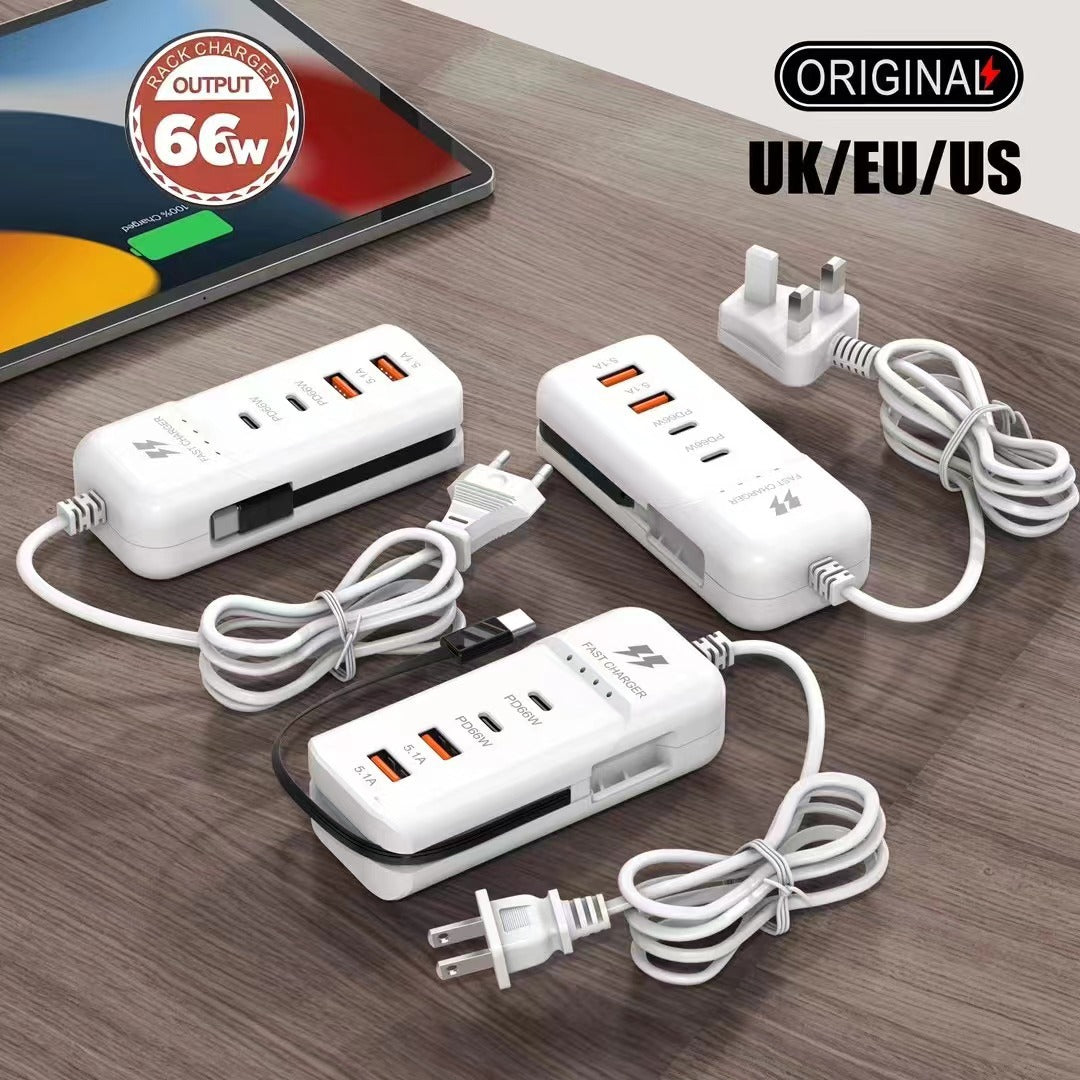 Mobile Phone Charger Power Strip Multi-port Pd Charger Type-c Line