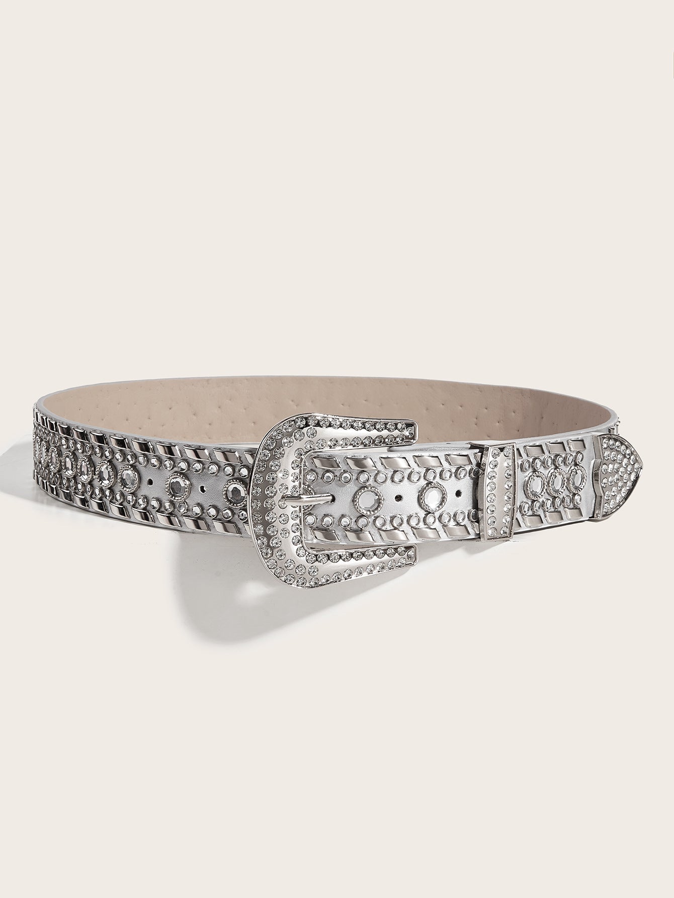 Ceinture de mode Punk cloutée en strass Y2g