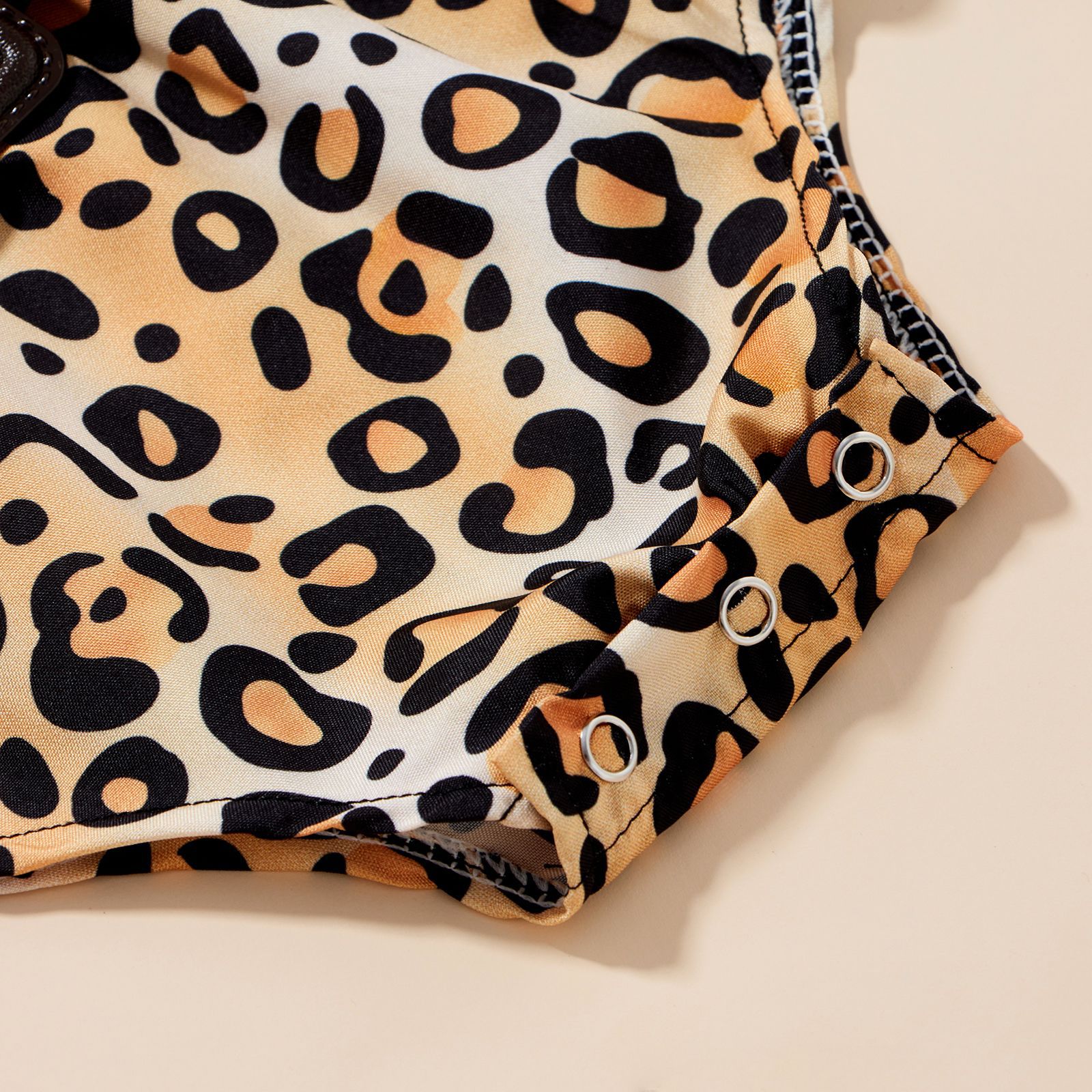 Baby's T-shirt Bottoming Shirt One-piece Romper Baby Western Style Leopard Print Onesie