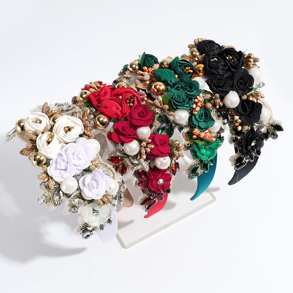 European And American Style Baroque Heavy Industry Rhinestone Pearl Headband