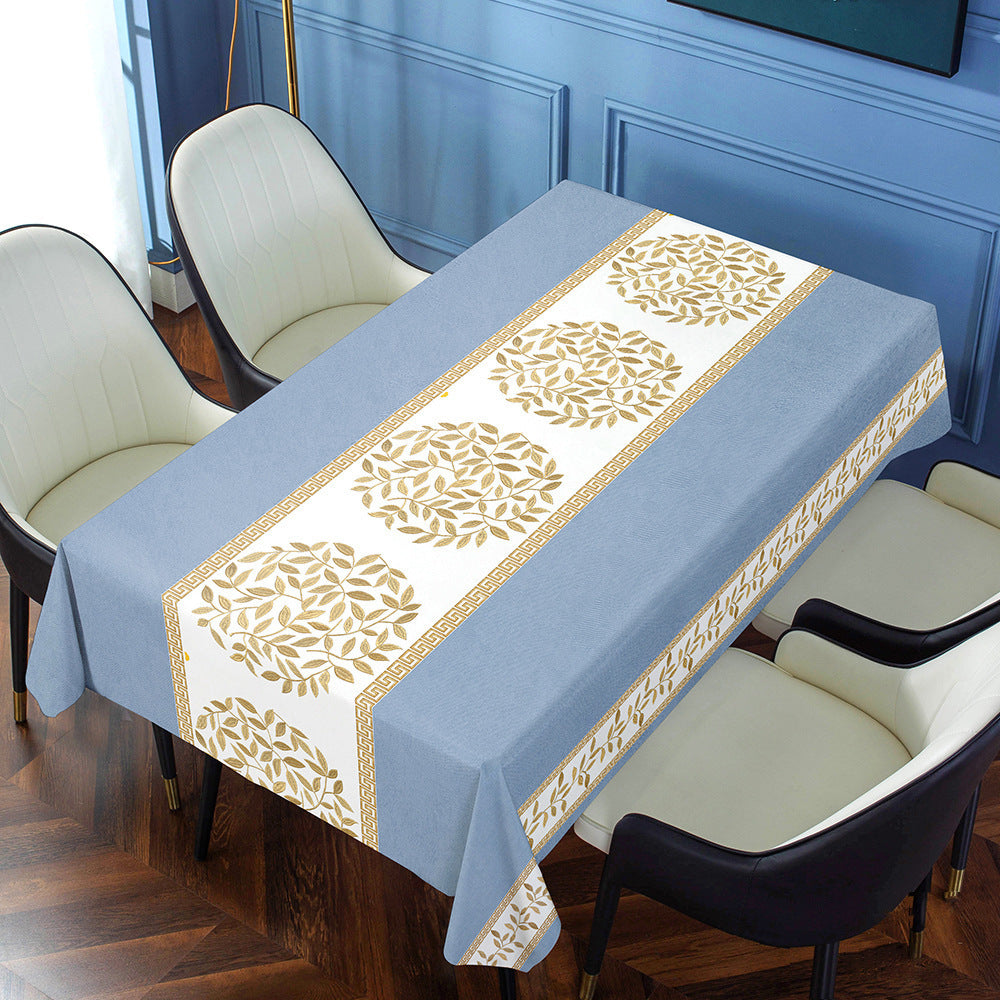 Non-slip Pvc Waterproof And Oil-proof Rectangular Coffee Table Tablecloth