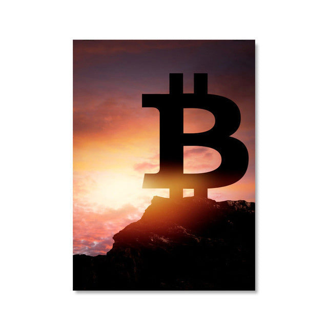 Painting With Coin Newspaper And Wall Art  On Abstract Canvas