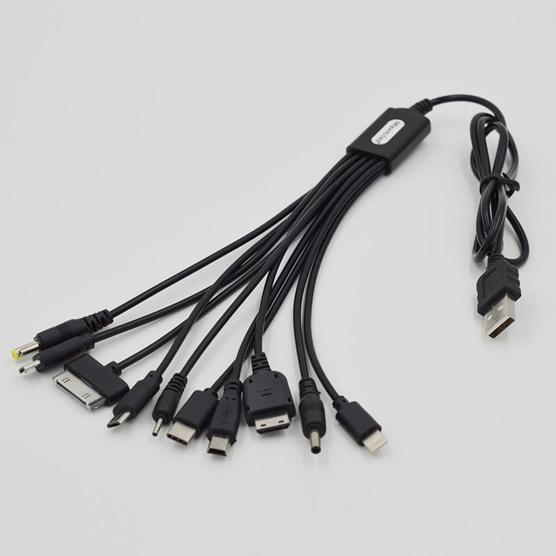 One Drag Ten Cable Point Ten Multifunctional USB Mobile Phone Charging Cable