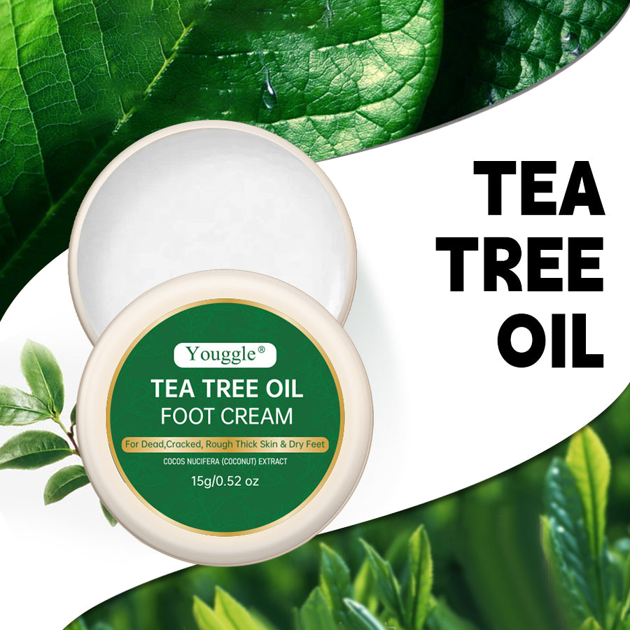 Tea Tree Oil Foot Cream Dead Skin Removal Peeling Moisturizing Exfoliation Foot Care Repair Cream For Cracked Heels