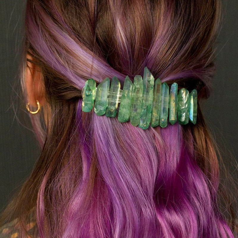 8cm Multicolor Spring Crystal Hairpin Headwear