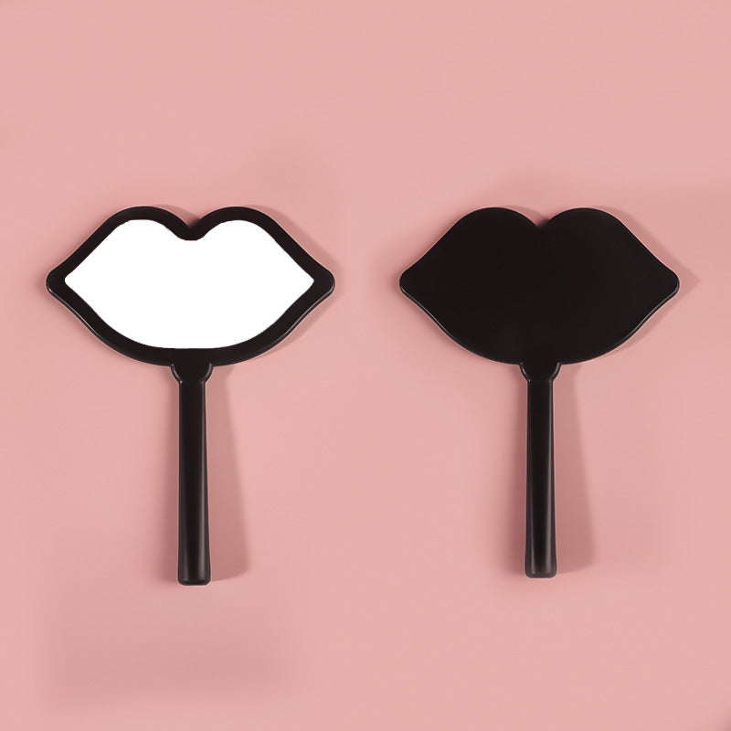 Lip Hand-held Makeup HD Portable Makeup DIY Mini Mirror
