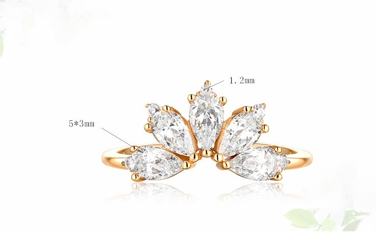Palace Style Crown Ring Female Hand Jewelry