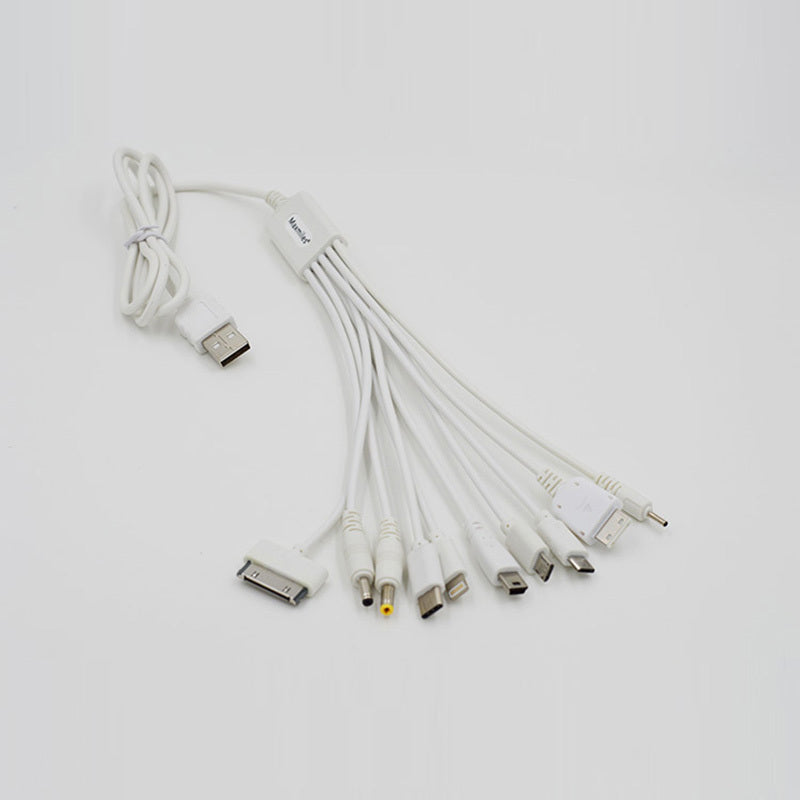 One Drag Ten Cable Point Ten Multifunctional USB Mobile Phone Charging Cable