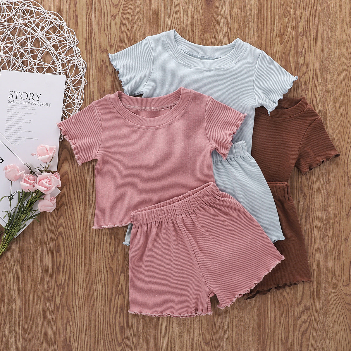 Baby Girl Home Short Sleeve Cool Suit