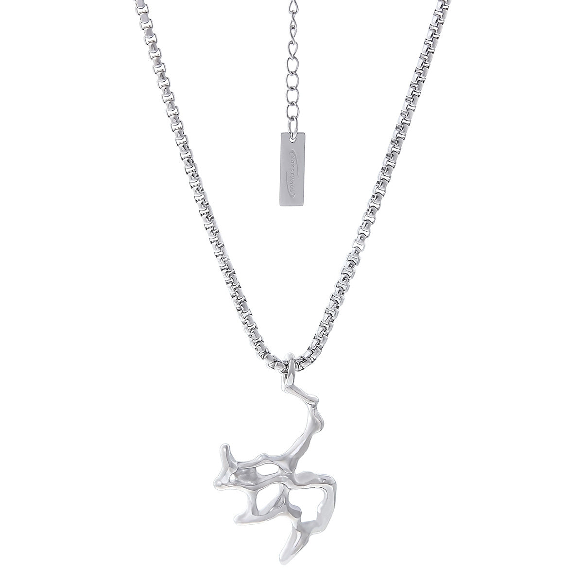 Liquid Metal Pendant C Titanium Steel Necklace