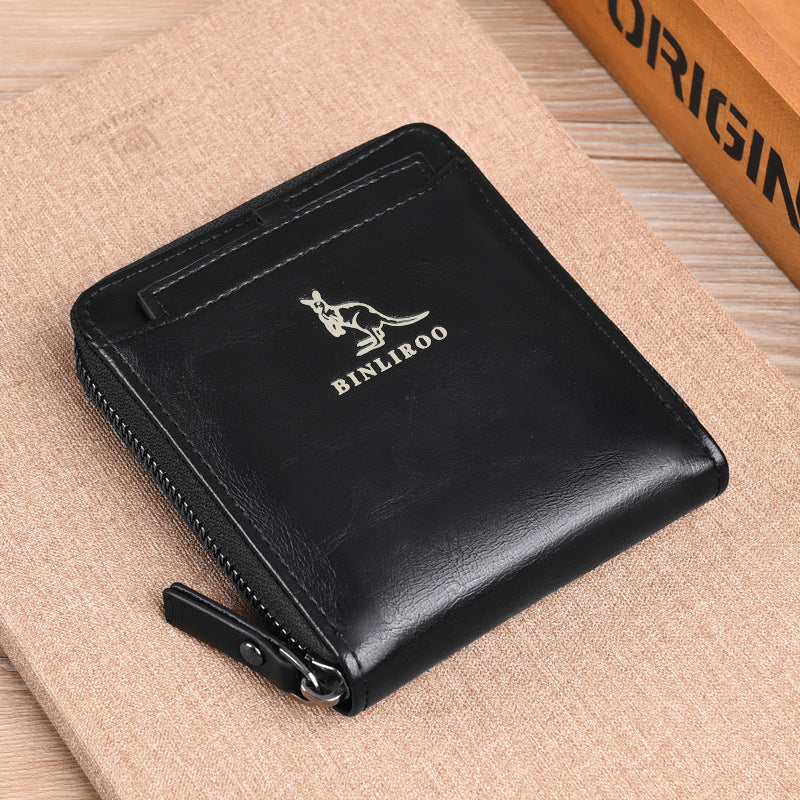 Men's Portable Multifunctional Anti-theft Brush Small Wallet