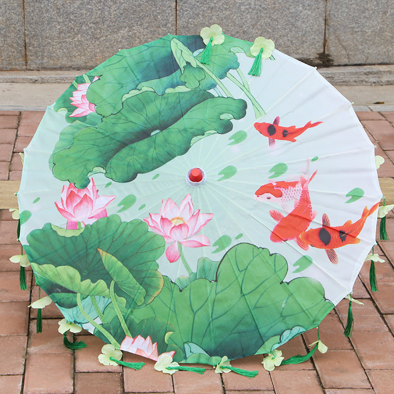 Handmade Dance Performance Printing Silk Umbrella