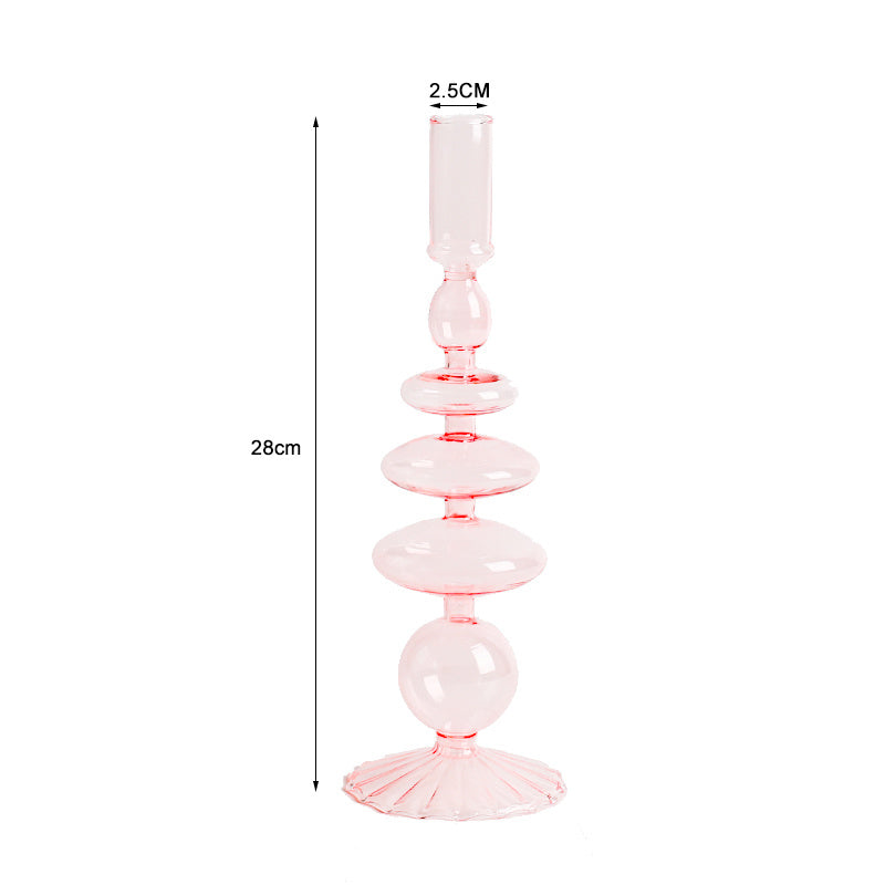 Candlelight Dinner Creative Glass Candle Holder Decoration