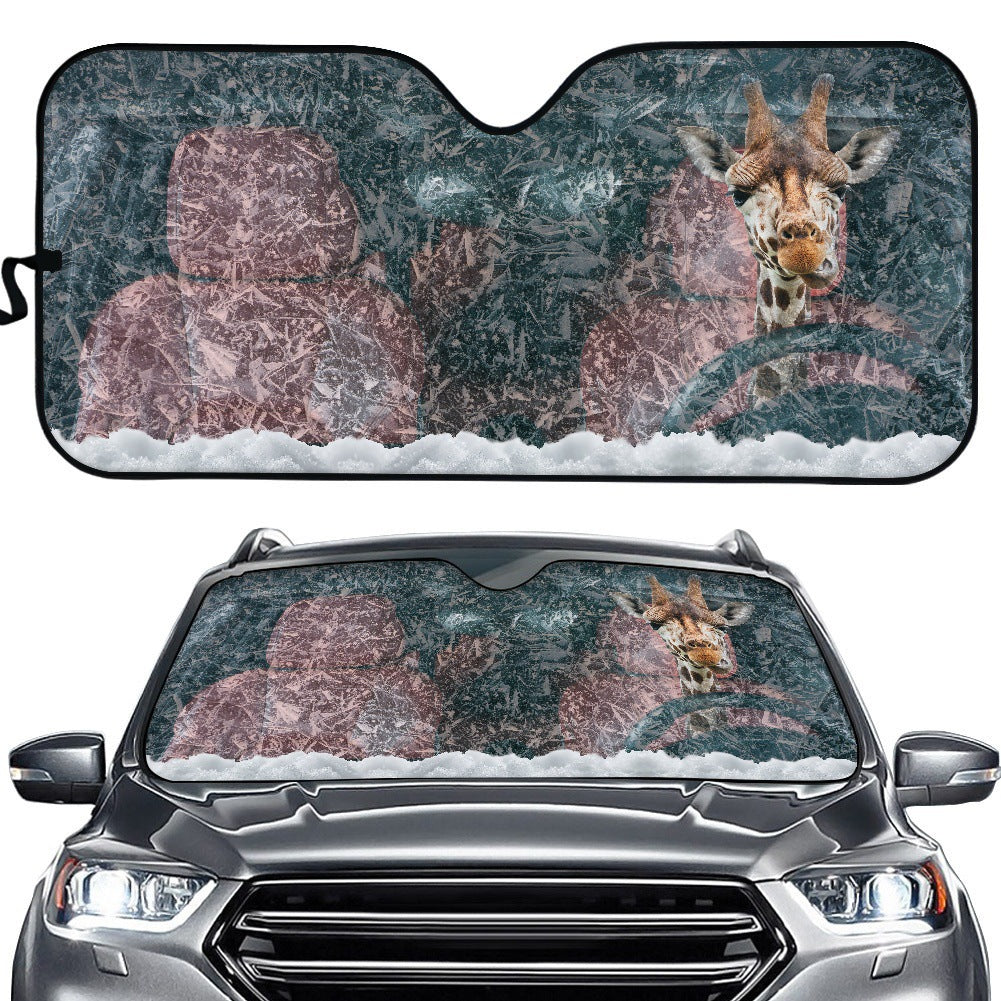 Car Sun Visor Front Windshield Sun Protection Heat Insulation Non-perforating Telescopic Curtain