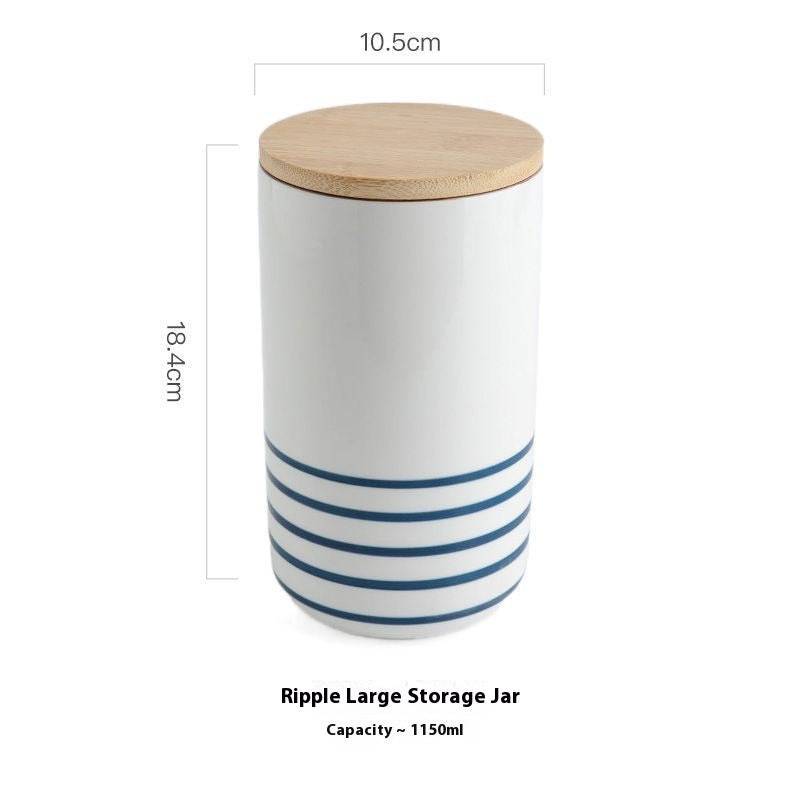 Sealed Jar Ceramic With Lid Kitchen Storage Cereals Food Storage Jar