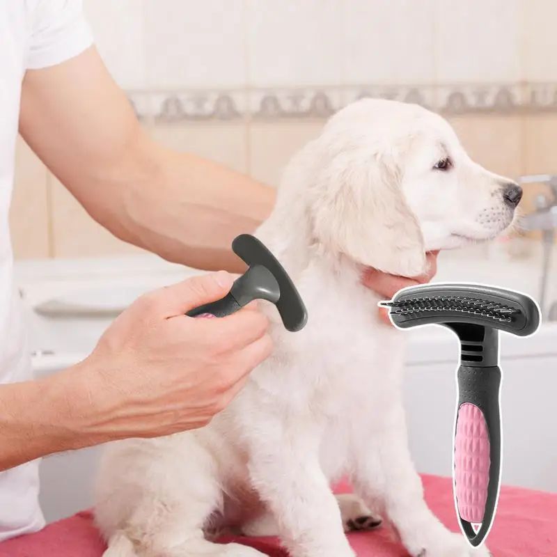 Pet Grooming Comb Cute Pet Grooming Comb Hair Removal Combs Effective Rustproof Shedding Brush For Puppies Pets Acceessories