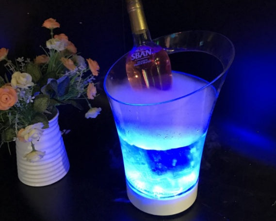 LED Flashing Charging Portable Bar Small Ice Bucket