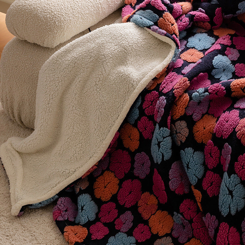 Thickened Double-layer Three-dimensional Wool Blanket Nap Blanket