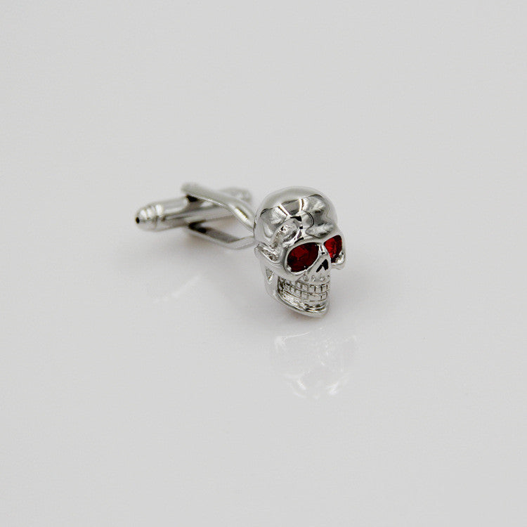 Boutons de manchette Personnalité Crâne Œil Rubis Hommes et Femmes Boutons de Manchette