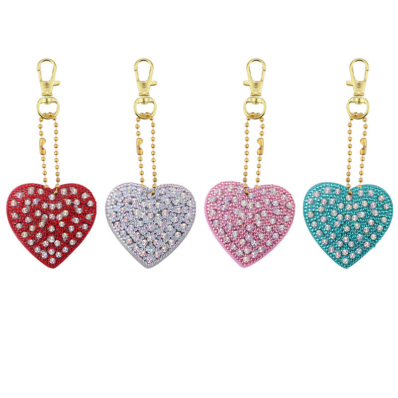 Creative DIY Cartoon Masonry Painting Keychain Pendant