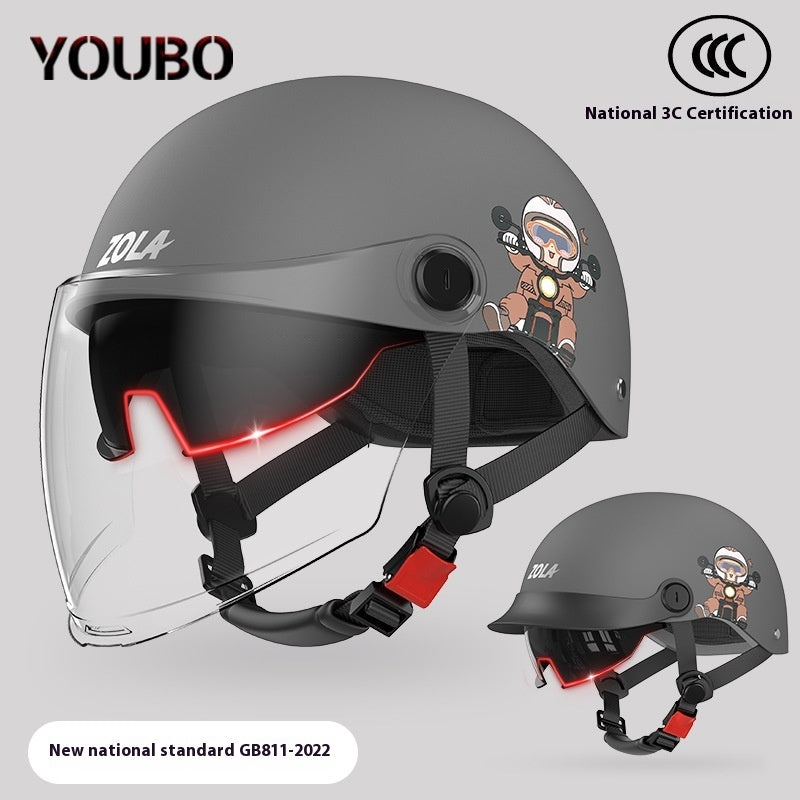 Electric Bicycle Helmet Men's And Women's Summer Sun Protection Lightweight