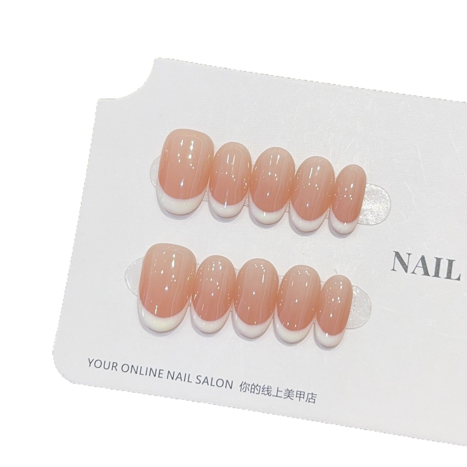Pegatinas para uñas postizas de estilo francés hechas a mano con armadura de alta sensibilidad de Baramine