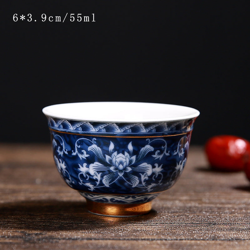 Vintage Chinese Ceramic Cup Coaster Tea Set
