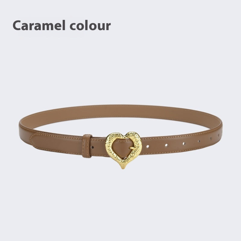 Ceinture en cuir d'amour personnalisée pour femme, à la mode et décorative