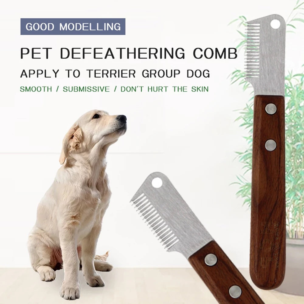 Couteau d'épilation pour chien Outil de toilettage pour animaux de compagnie Peigne de rasage Accessoires pour chiens
