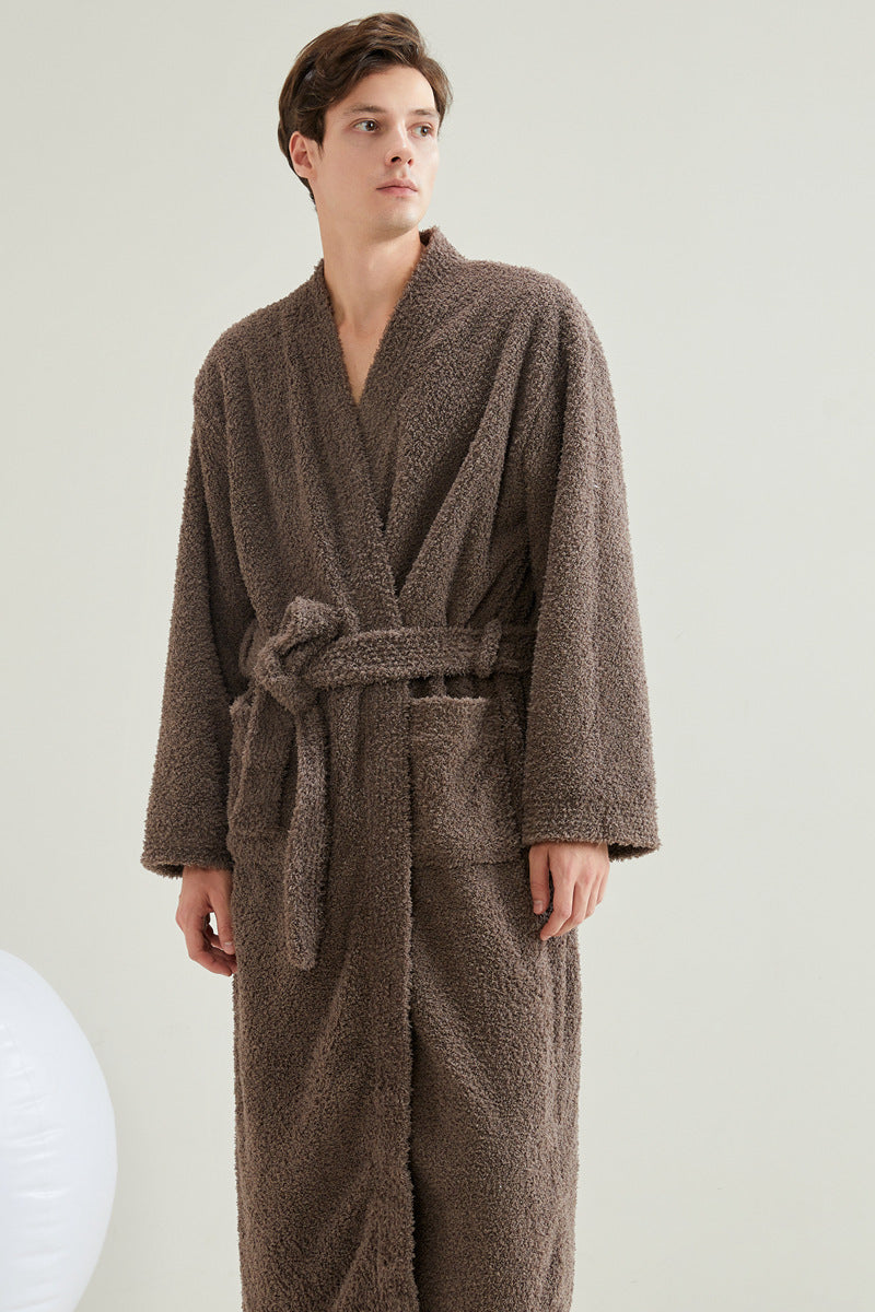 Flannel Casual European And American Loose Nightgown