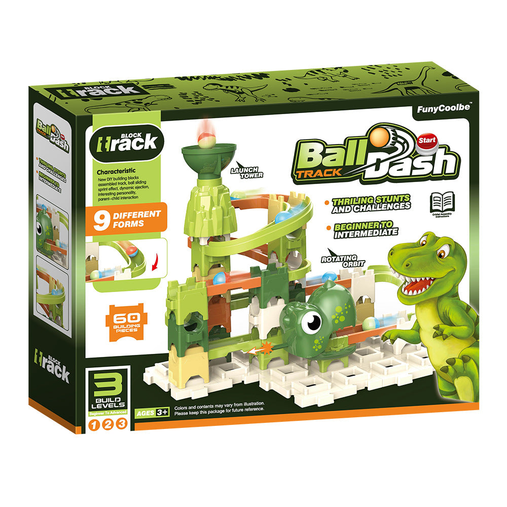 Dinosaur Catapult Track Race Marble Assembled Toy