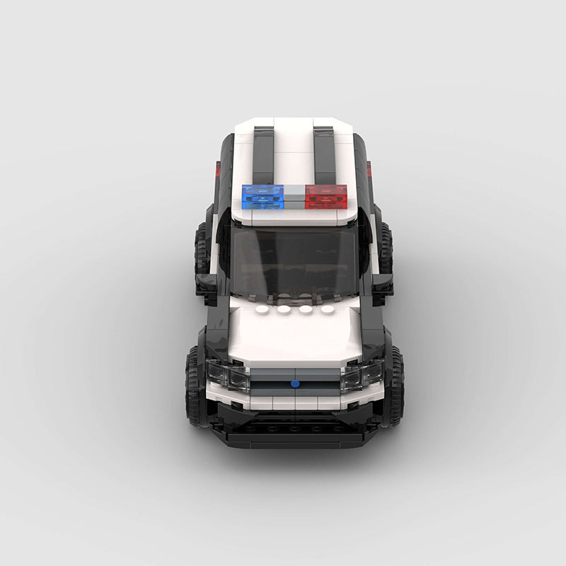 Small Particle SUV City Explorer Police Car Moc Educational Education Assembled Building Blocks Toys
