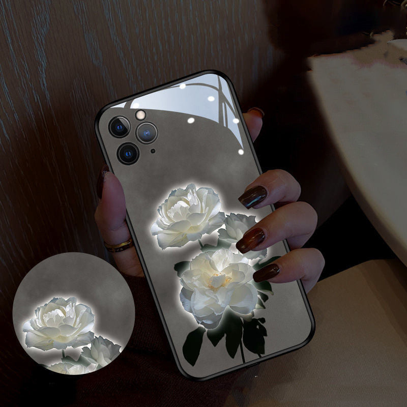 Luminous Mobile Phone Shell Camellia