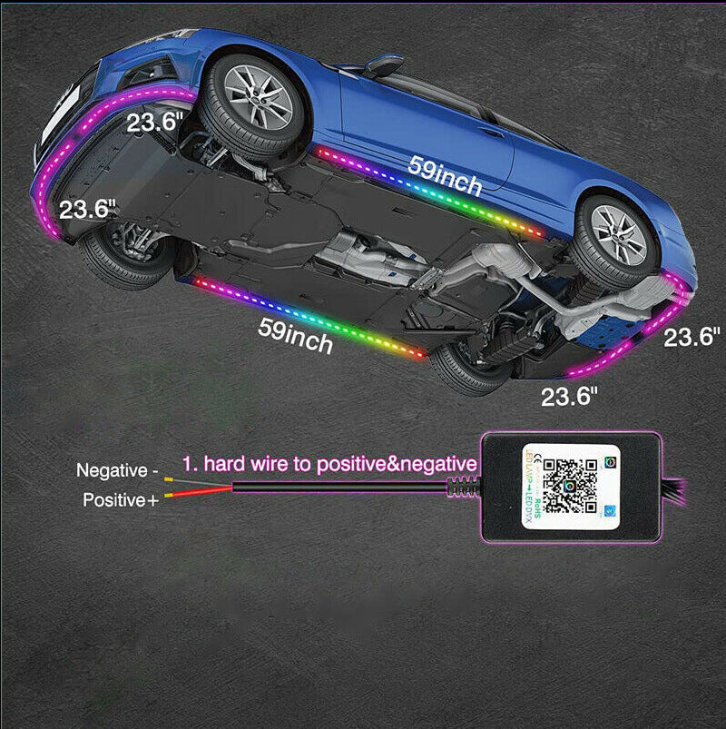 Colorful Flowing Decorative Ambient Light For Car Chassis