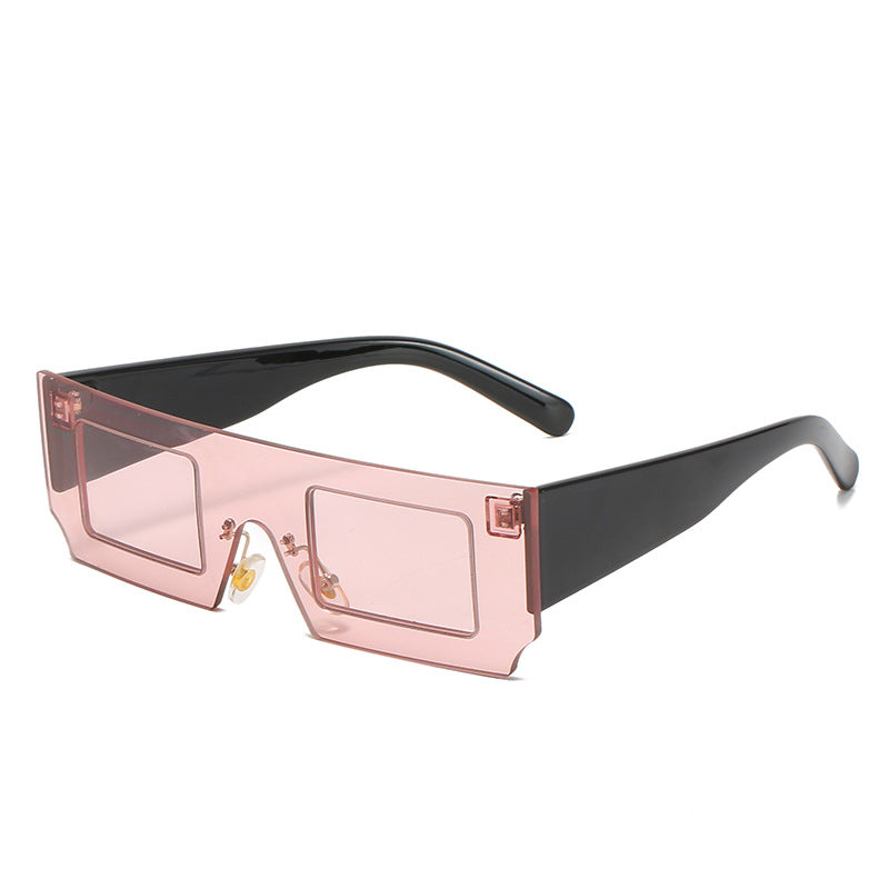European And American Personalized Contrast Color Slice Square-rimmed Glasses