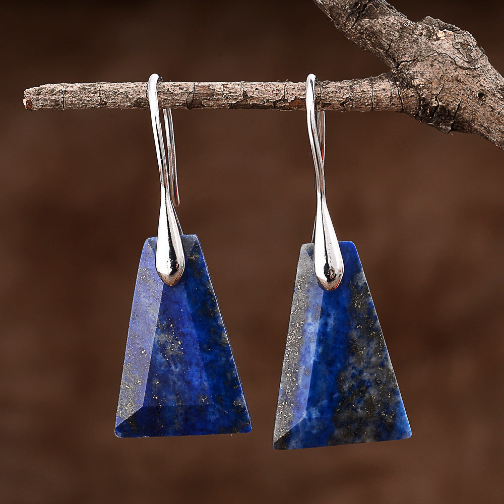 Lapis Lazuli Earrings European And American Fashion Earrings Multicolor Fashion Earrings