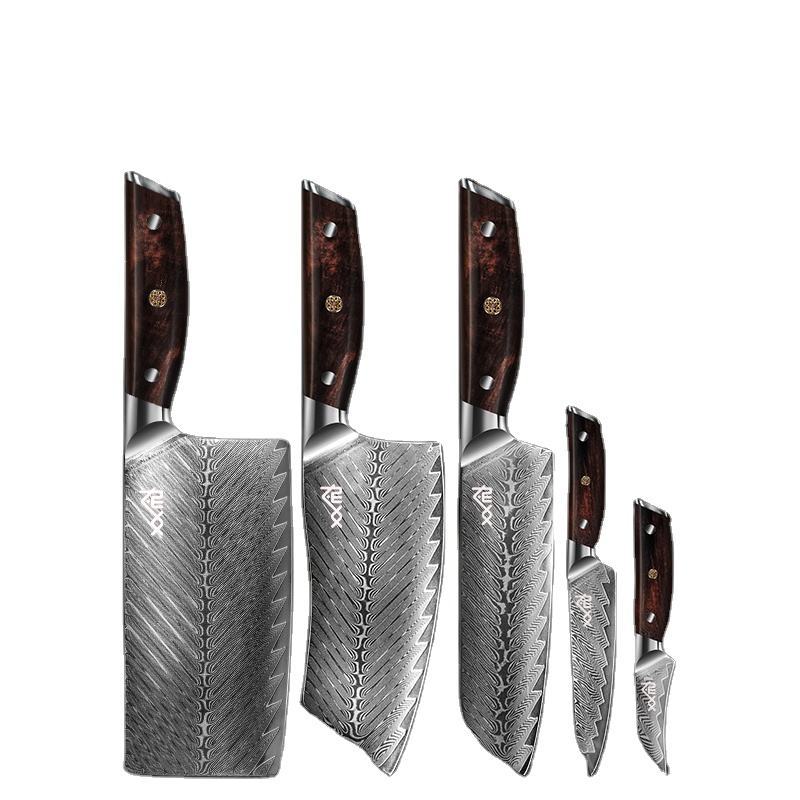 Damascus Kitchen Knife Slicing And Cutting Meat And Fruit Knife