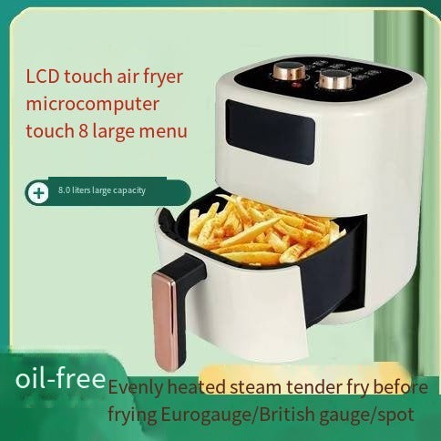Friteuse à air transfrontalière standard européenne, grande capacité domestique, four multifonctionnel, machine à frites, friteuse.