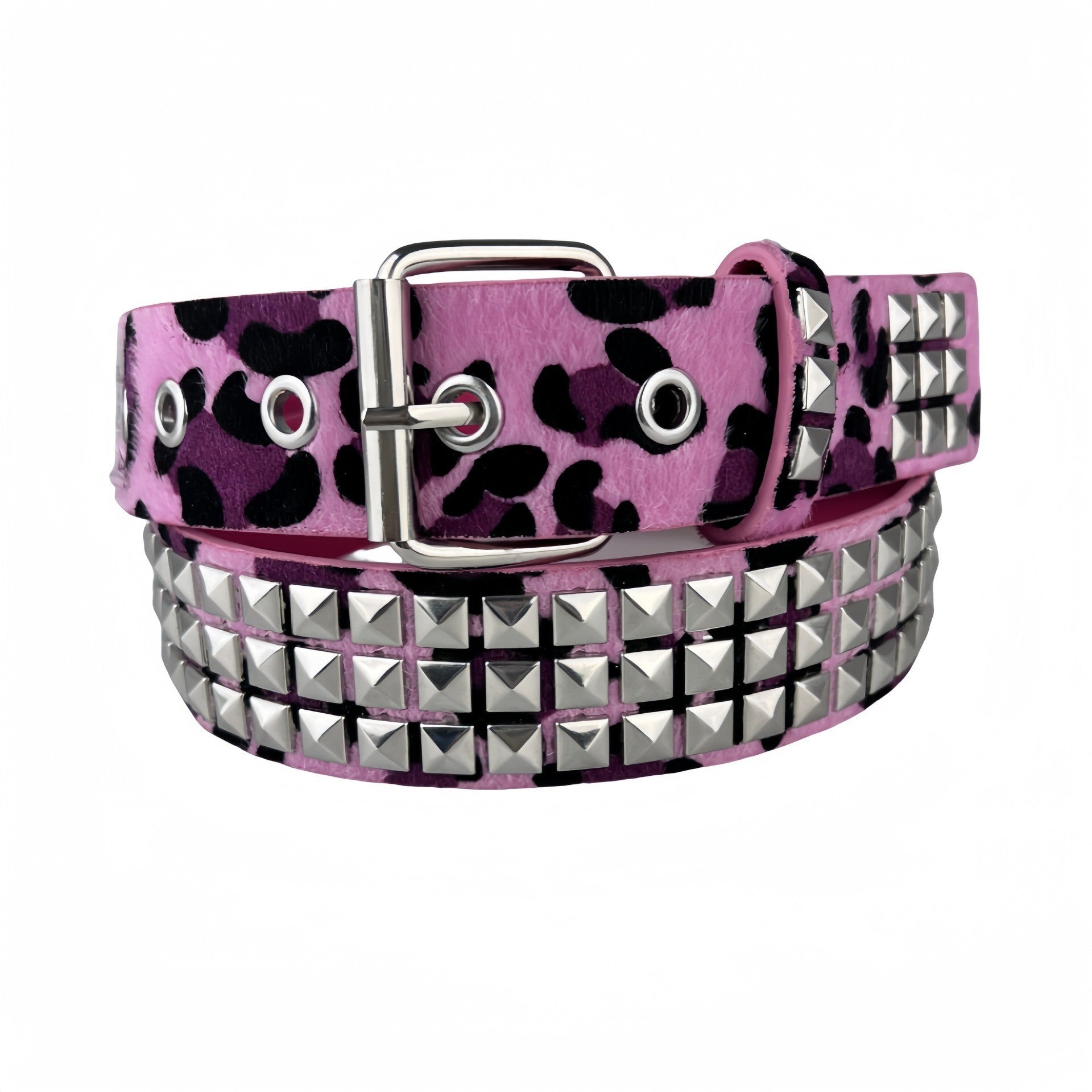 Women's Square Bead Rivet Belt Waist Belt