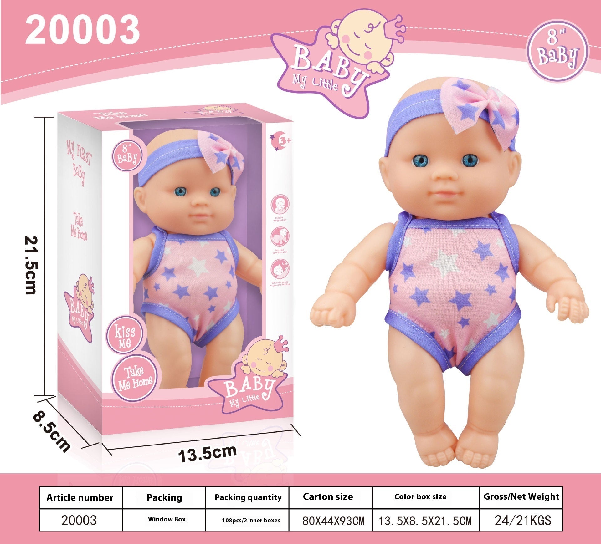 Simulation Baby Vinyl Figurine Figurine Doll