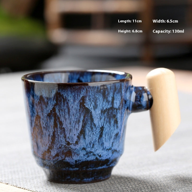 Wooden Handle Ceramic Cup Dahuaware Change Tea Cup Simple