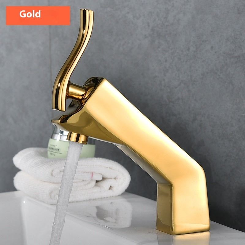 Hotel European-style Frosted Color Basin Hot And Cold Mixing Faucet