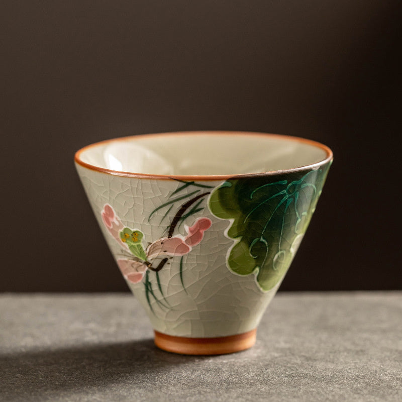 Hand Painted Tea Cup Porcelain Kung Fu Tea Set Teacup Suit
