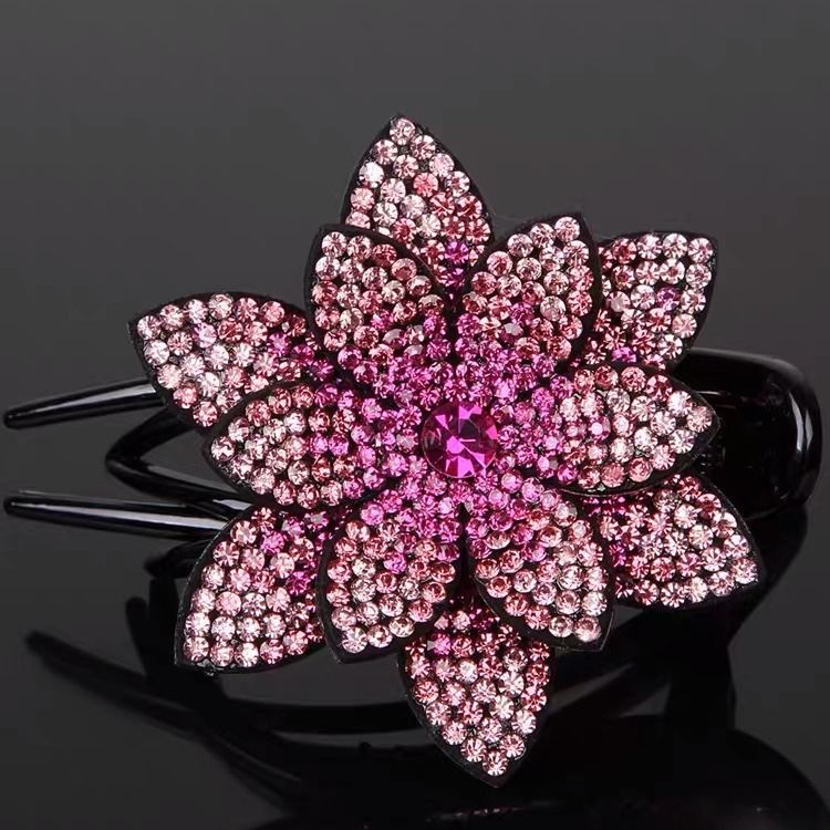 Water Diamond Temperament Flower Back Spoon Hairpin